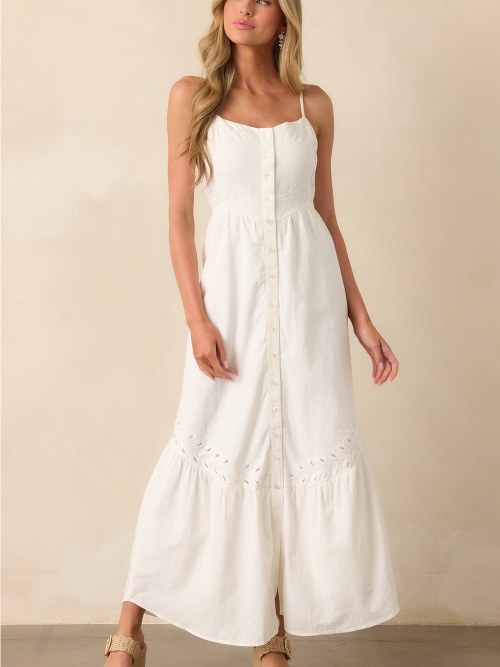 Z Supply Citadelle White Cotton/Linen Maxi